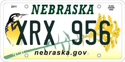 NE license plate XRX956