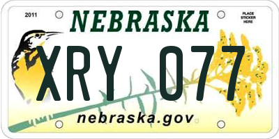 NE license plate XRY077