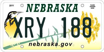 NE license plate XRY188