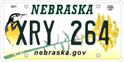 NE license plate XRY264