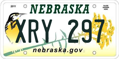 NE license plate XRY297