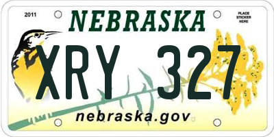 NE license plate XRY327