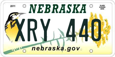 NE license plate XRY440