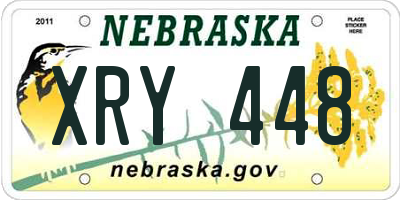 NE license plate XRY448