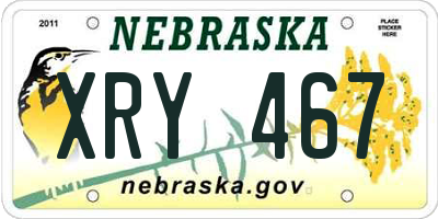NE license plate XRY467
