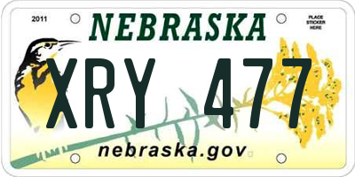 NE license plate XRY477