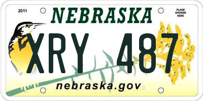NE license plate XRY487