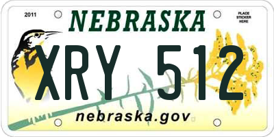 NE license plate XRY512