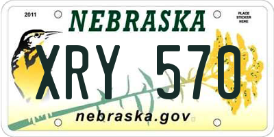 NE license plate XRY570