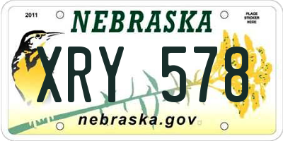NE license plate XRY578