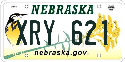 NE license plate XRY621