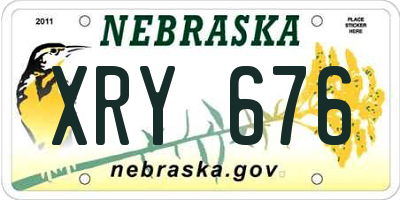 NE license plate XRY676