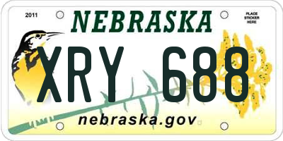 NE license plate XRY688