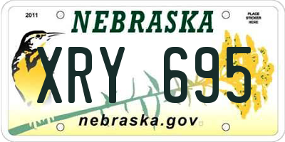 NE license plate XRY695