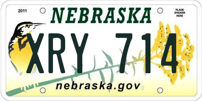 NE license plate XRY714