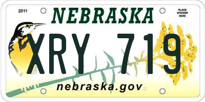 NE license plate XRY719