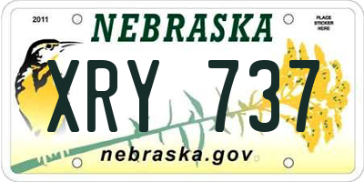 NE license plate XRY737