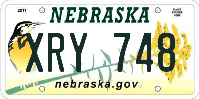 NE license plate XRY748