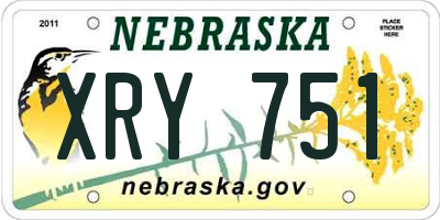 NE license plate XRY751
