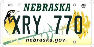 NE license plate XRY770