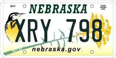 NE license plate XRY798