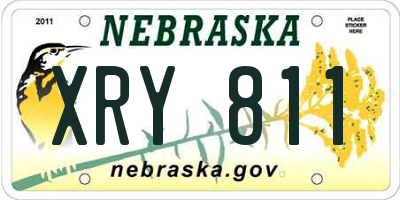 NE license plate XRY811