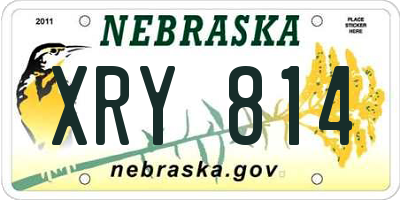 NE license plate XRY814