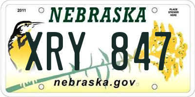 NE license plate XRY847