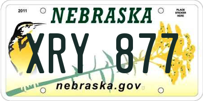 NE license plate XRY877