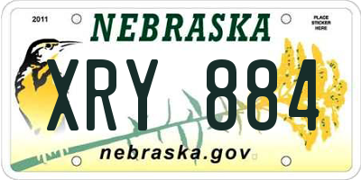 NE license plate XRY884