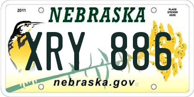 NE license plate XRY886
