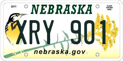 NE license plate XRY901