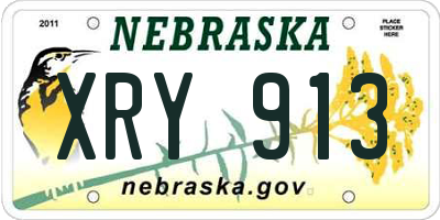 NE license plate XRY913