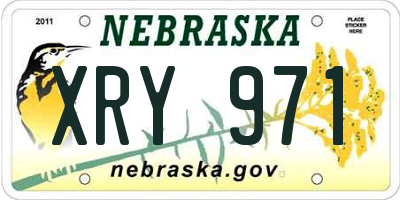 NE license plate XRY971