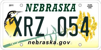 NE license plate XRZ054