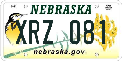 NE license plate XRZ081