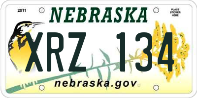 NE license plate XRZ134