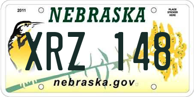 NE license plate XRZ148