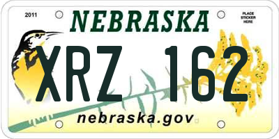 NE license plate XRZ162