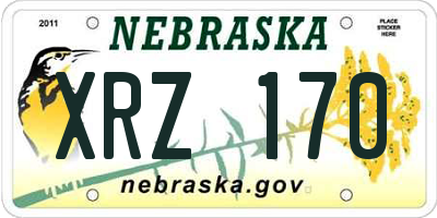 NE license plate XRZ170