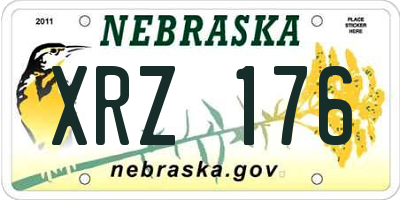 NE license plate XRZ176
