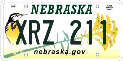 NE license plate XRZ211