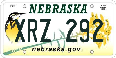 NE license plate XRZ292