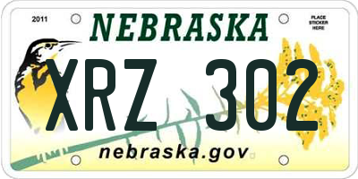 NE license plate XRZ302
