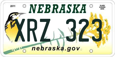 NE license plate XRZ323