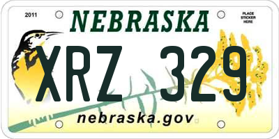 NE license plate XRZ329