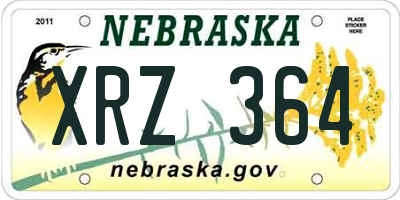 NE license plate XRZ364