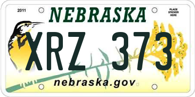 NE license plate XRZ373