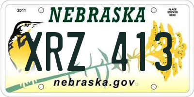 NE license plate XRZ413