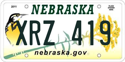 NE license plate XRZ419